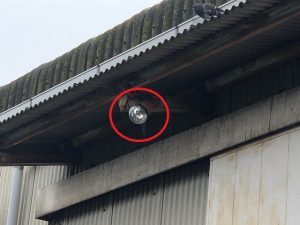 名古屋市港区　倉庫の投光器を取替する電気設備工事