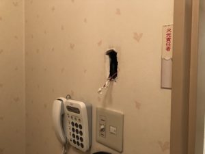 名古屋市中区のホテルにてファンコイルのリモコン取替電気工事